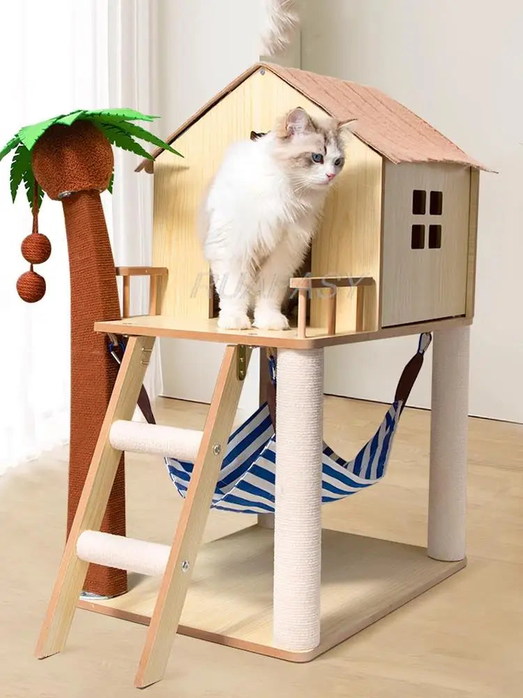 Cat Tree Wood Summer house