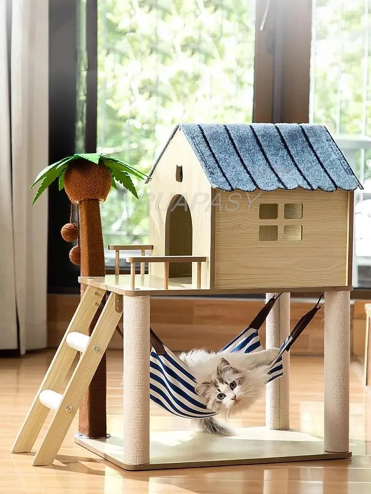 Cat Tree Wood Summer house