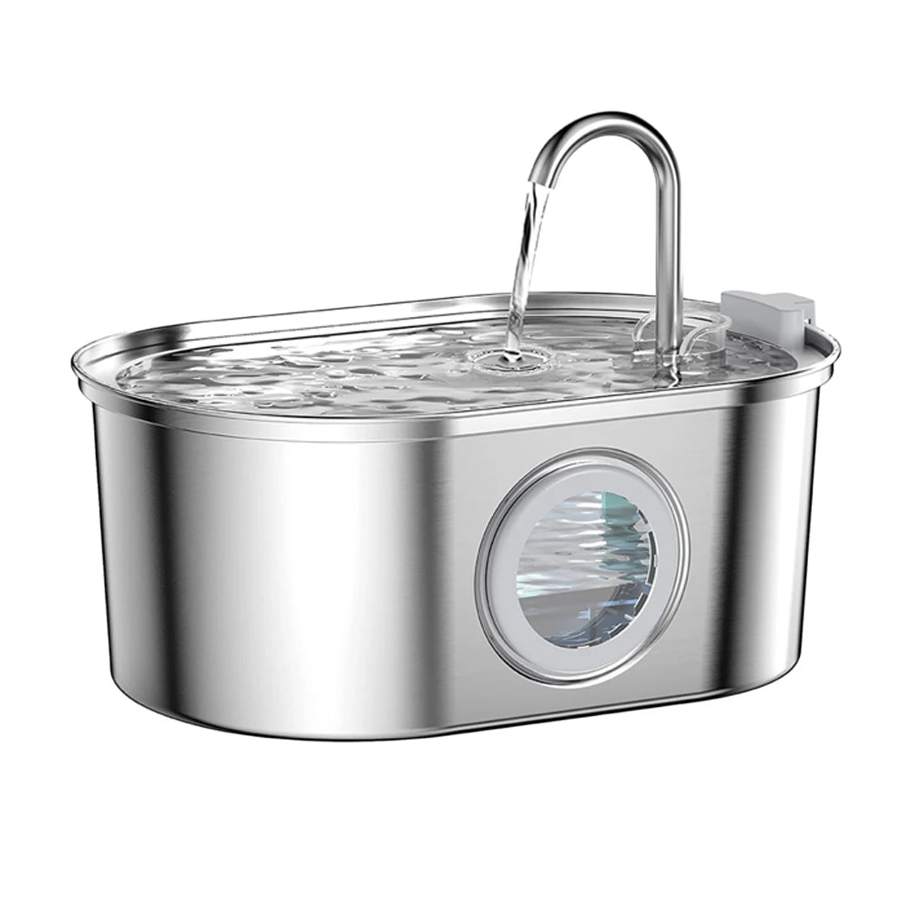 Stainless Steel Cat Fountain Automatic Pet Water Feeder