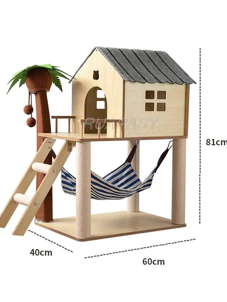 Cat Tree Wood Summer house