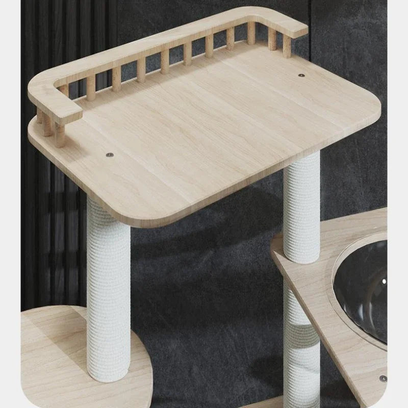 Fully Solid Wood Cat Climbing Frame