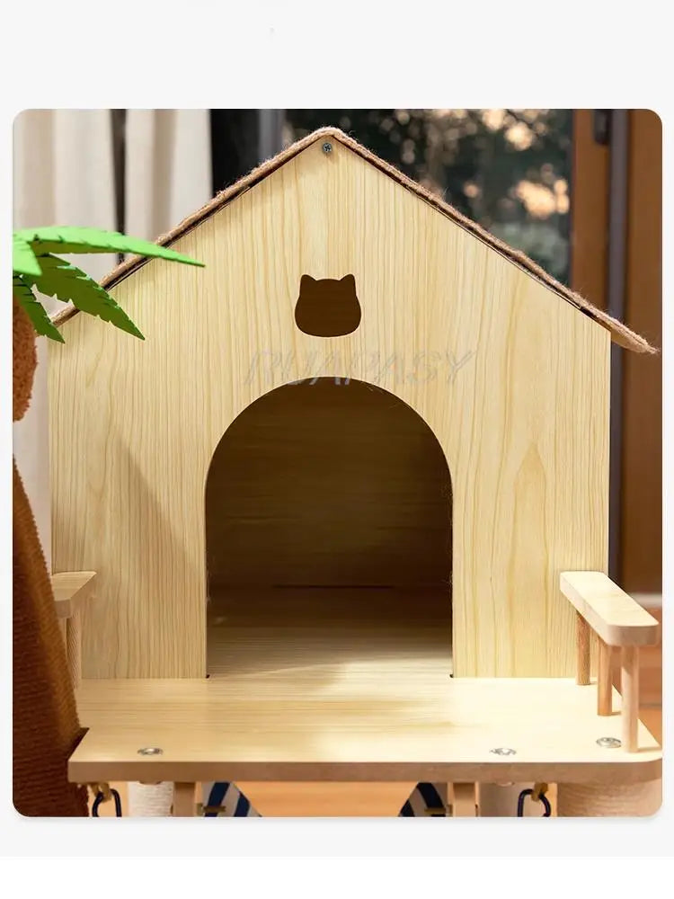 Cat Tree Wood Summer house