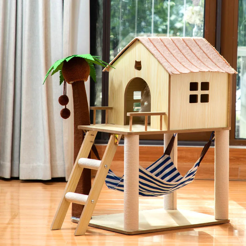 Cat Tree Wood Summer house