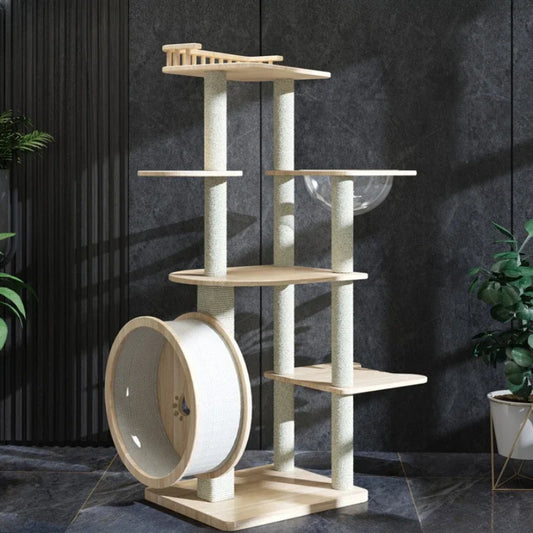 Fully Solid Wood Cat Climbing Frame