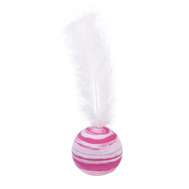 Cat Toy Stick Feather Wand With Bell Mouse Cage